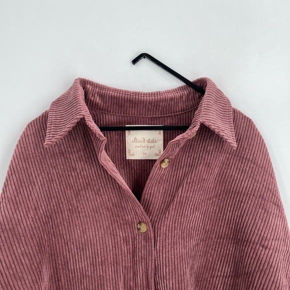 Altar’d State Oversized Corduroy Button Down Shirt Shacket - Picture 1 of 7